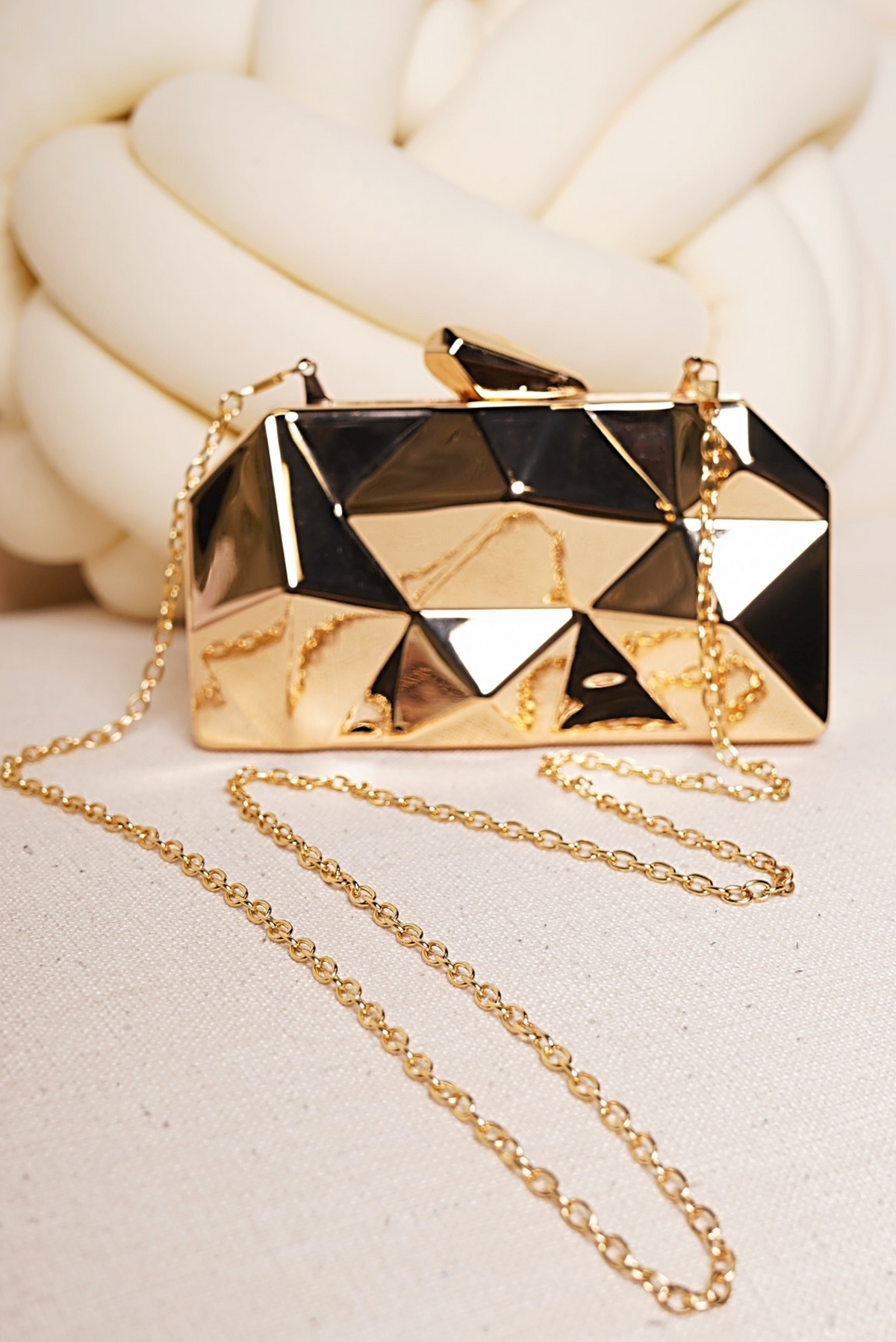 GOLD ICONIC ACRYLIC BOX BAG